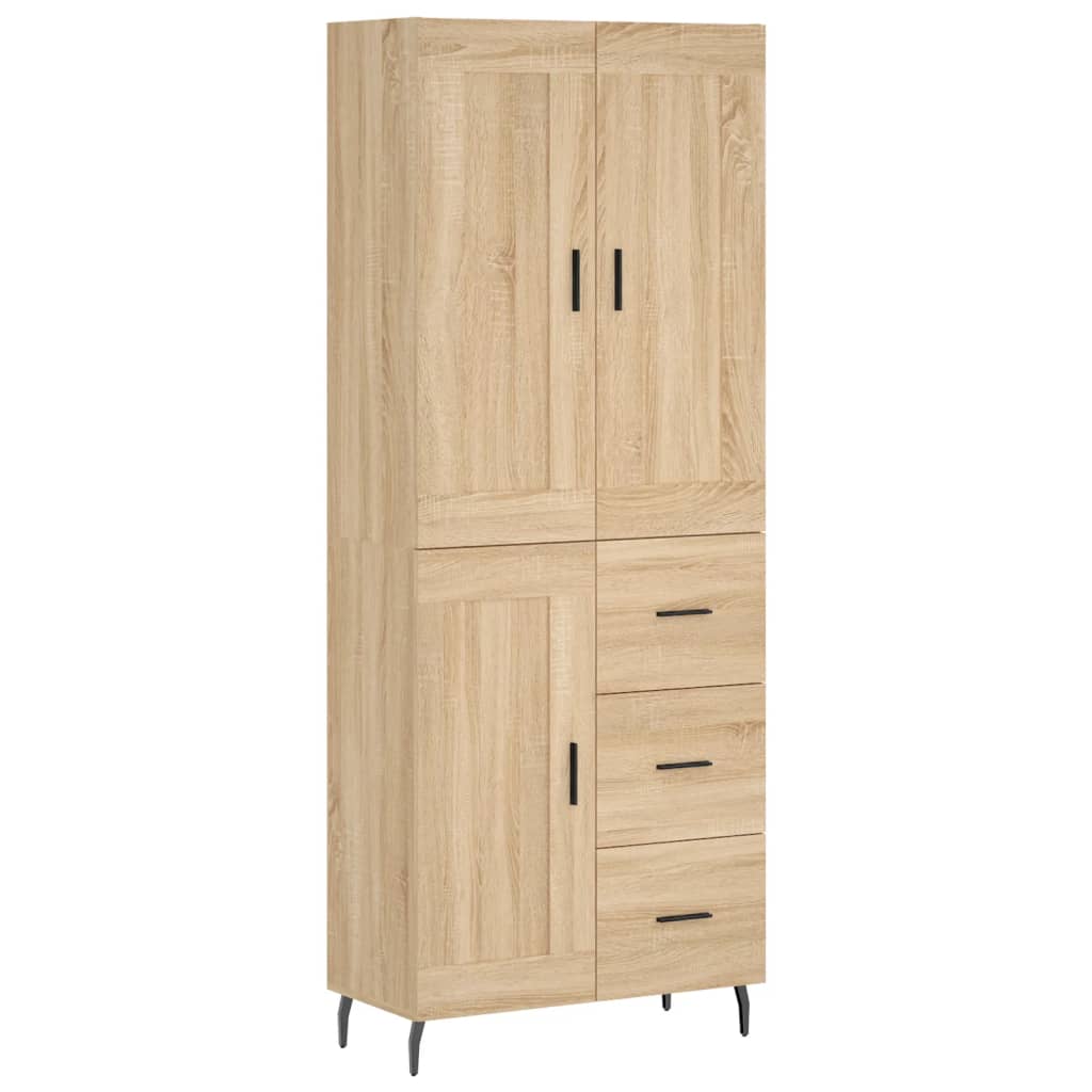 Buffet haut Chêne sonoma 69,5x34x180 cm Bois d'ingénierie - XIOS
