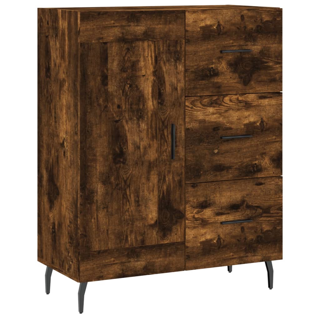 Buffet haut Chêne fumé 69,5x34x180 cm Bois d'ingénierie - XIOS