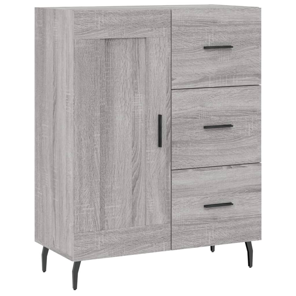 Buffet haut Sonoma gris 69,5x34x180 cm Bois d'ingénierie - XIOS