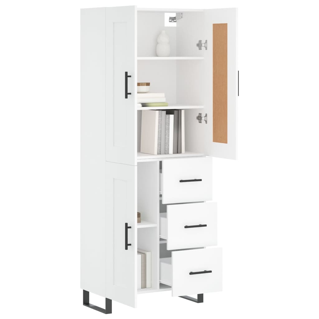 Buffet haut Blanc 69,5x34x180 cm Bois d'ingénierie - XIOS
