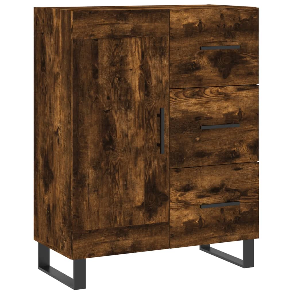 Buffet haut Chêne fumé 69,5x34x180 cm Bois d'ingénierie - XIOS