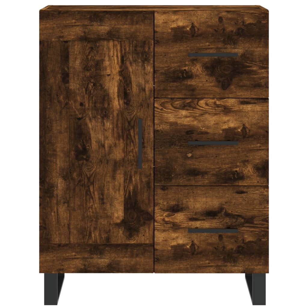 Buffet haut Chêne fumé 69,5x34x180 cm Bois d'ingénierie - XIOS