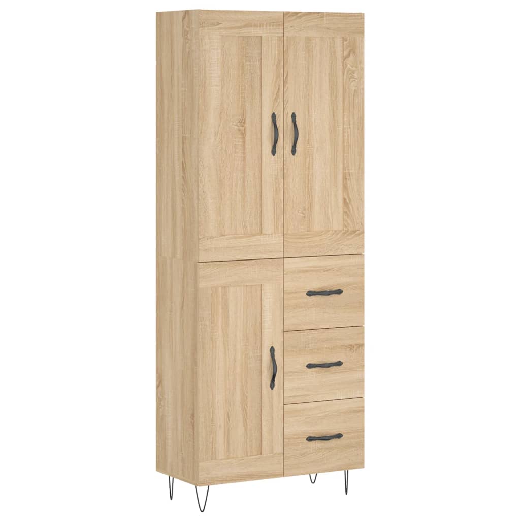 Buffet haut Chêne sonoma 69,5x34x180 cm Bois d'ingénierie - XIOS