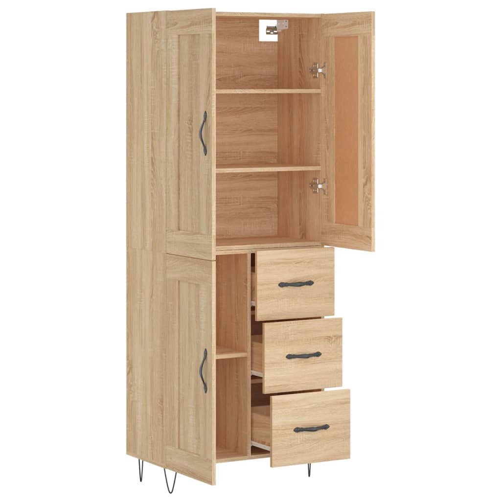 Buffet haut Chêne sonoma 69,5x34x180 cm Bois d'ingénierie - XIOS
