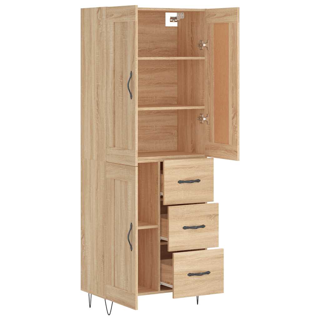 Buffet haut Chêne sonoma 69,5x34x180 cm Bois d'ingénierie - XIOS