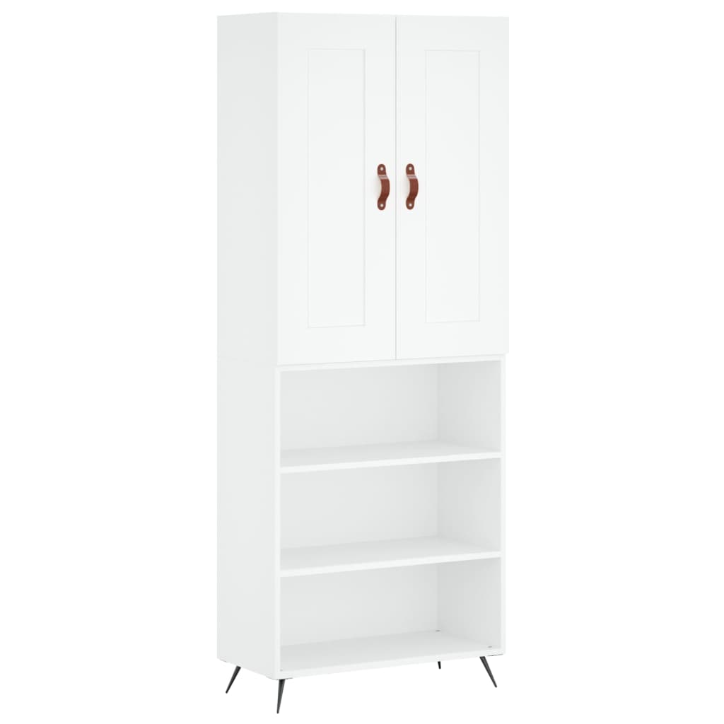 Buffet haut Blanc 69,5x34x180 cm Bois d'ingénierie - XIOS