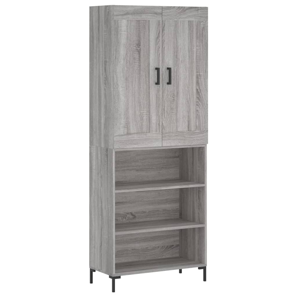 Buffet haut Sonoma gris 69,5x34x180 cm Bois d'ingénierie - XIOS