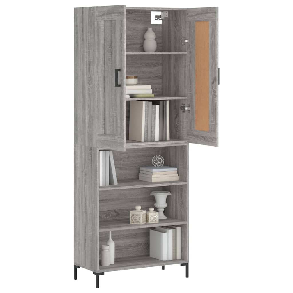 Buffet haut Sonoma gris 69,5x34x180 cm Bois d'ingénierie - XIOS