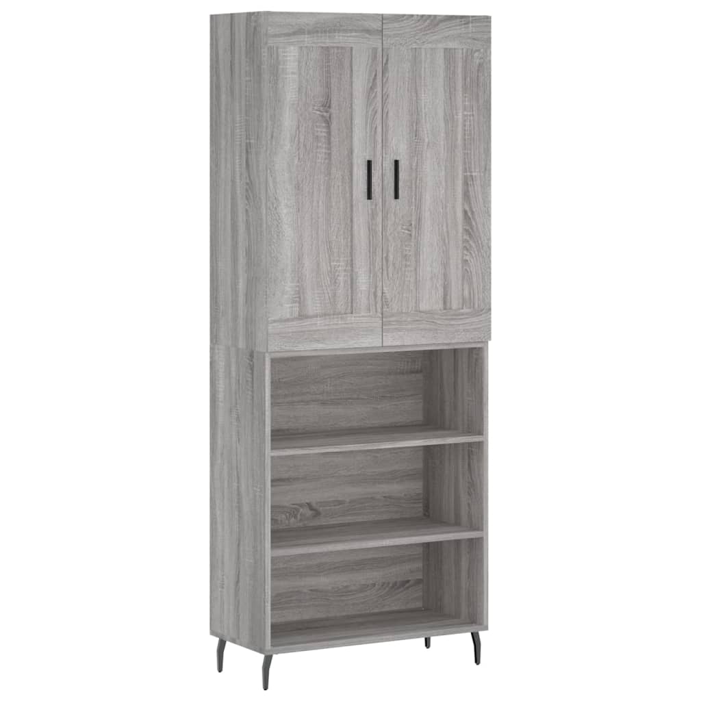 Buffet haut Sonoma gris 69,5x34x180 cm Bois d'ingénierie - XIOS
