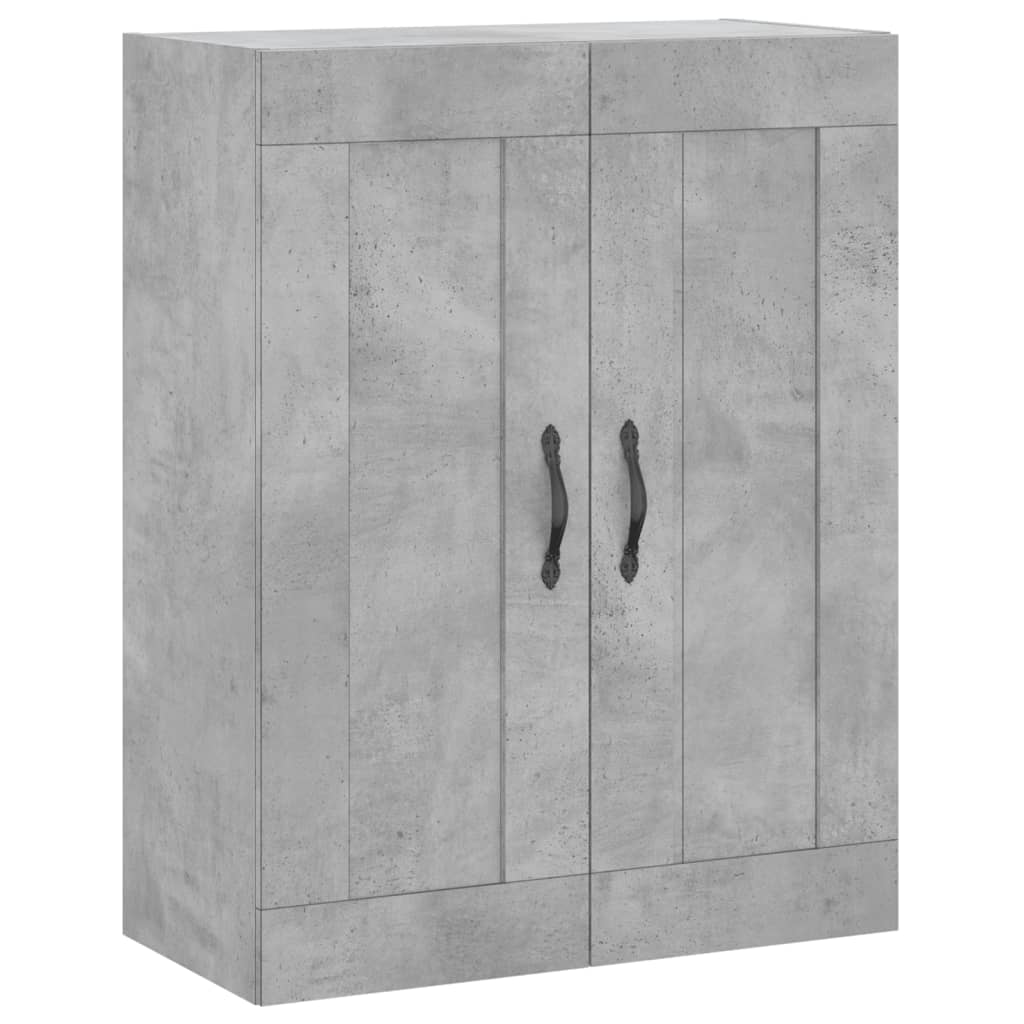 Buffet haut Gris béton 69,5x34x180 cm Bois d'ingénierie - XIOS