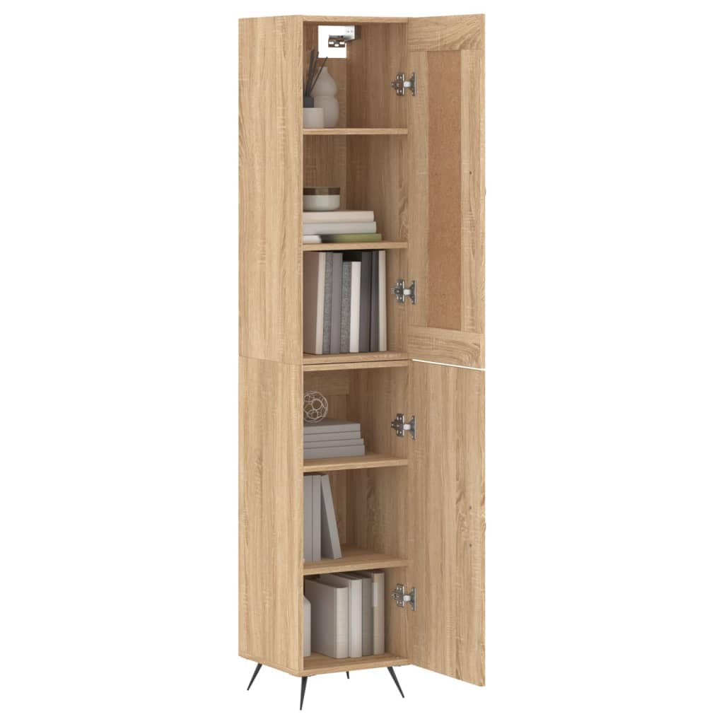 Buffet haut Chêne sonoma 34,5x34x180 cm Bois d'ingénierie - XIOS