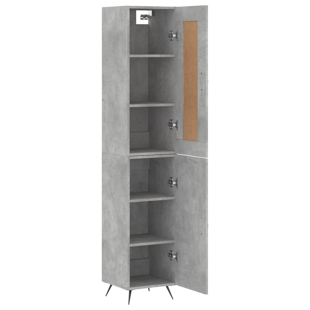 Buffet haut Gris béton 34,5x34x180 cm Bois d'ingénierie - XIOS