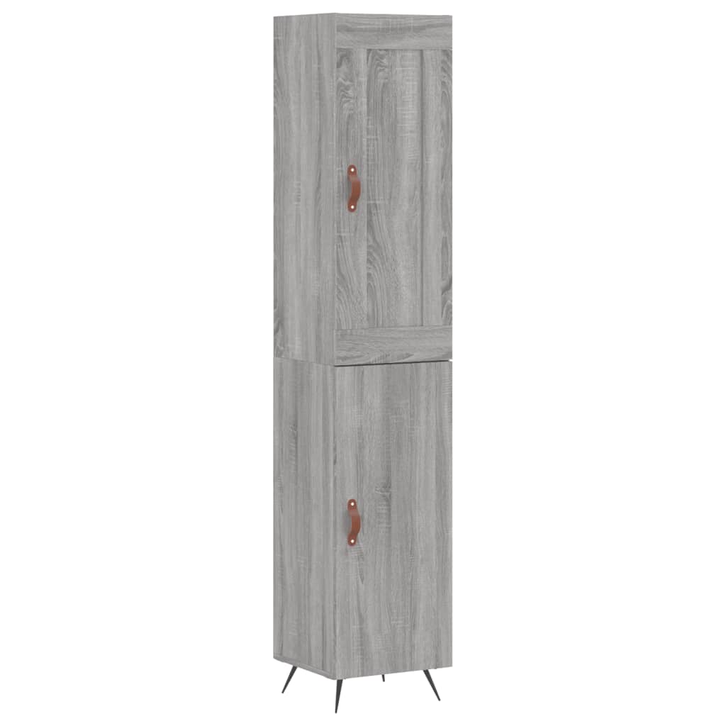 Buffet haut Sonoma gris 34,5x34x180 cm Bois d'ingénierie - XIOS