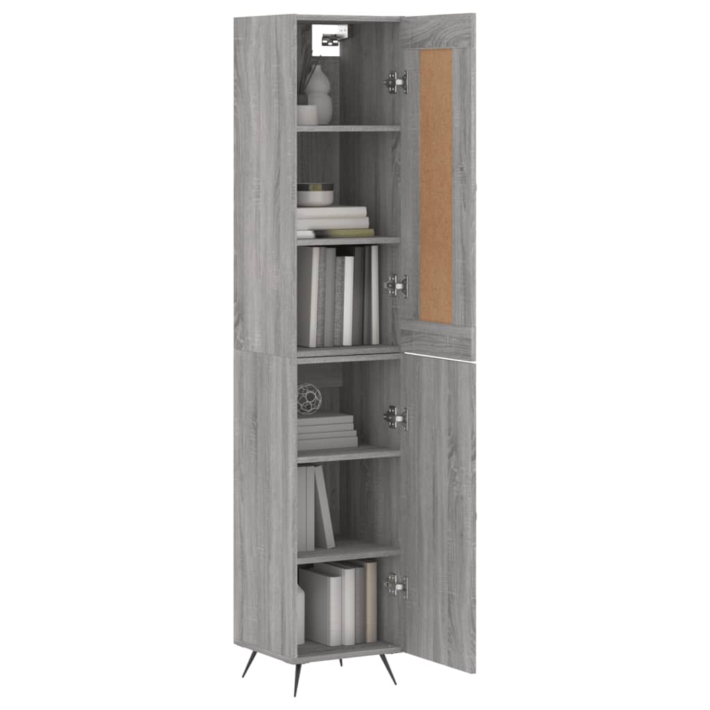 Buffet haut Sonoma gris 34,5x34x180 cm Bois d'ingénierie - XIOS