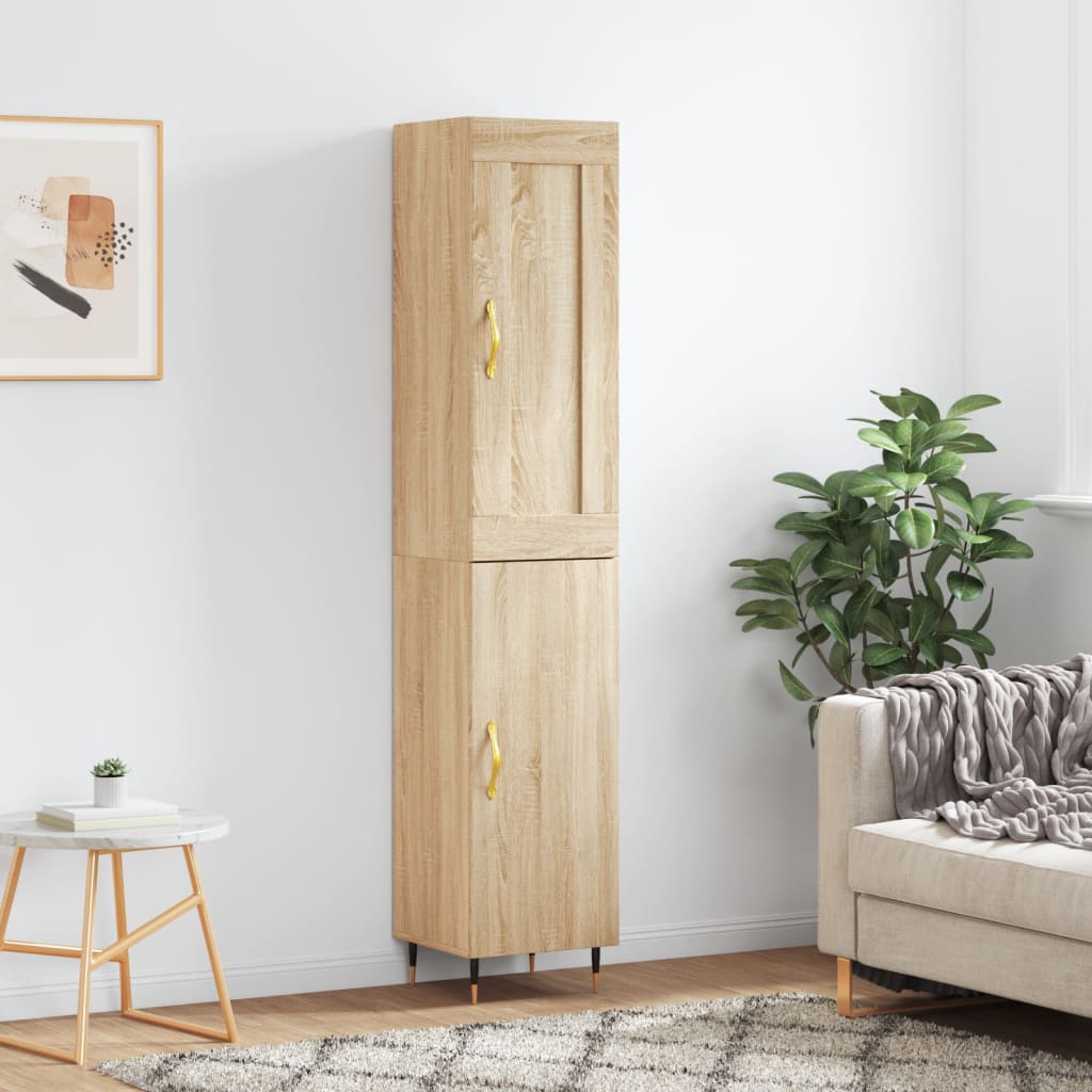 Buffet haut Chêne sonoma 34,5x34x180 cm Bois d'ingénierie - XIOS