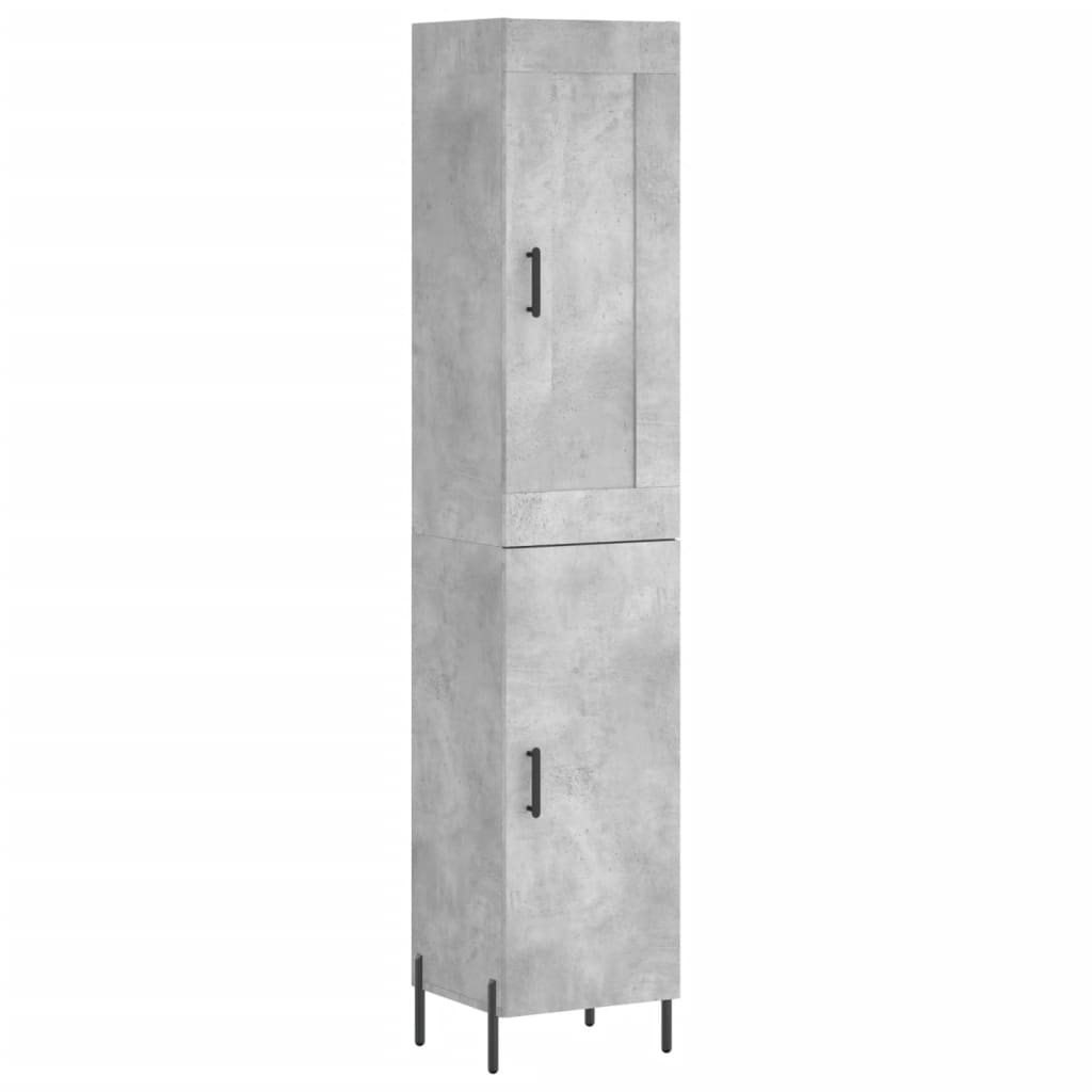 Buffet haut Gris béton 34,5x34x180 cm Bois d'ingénierie - XIOS