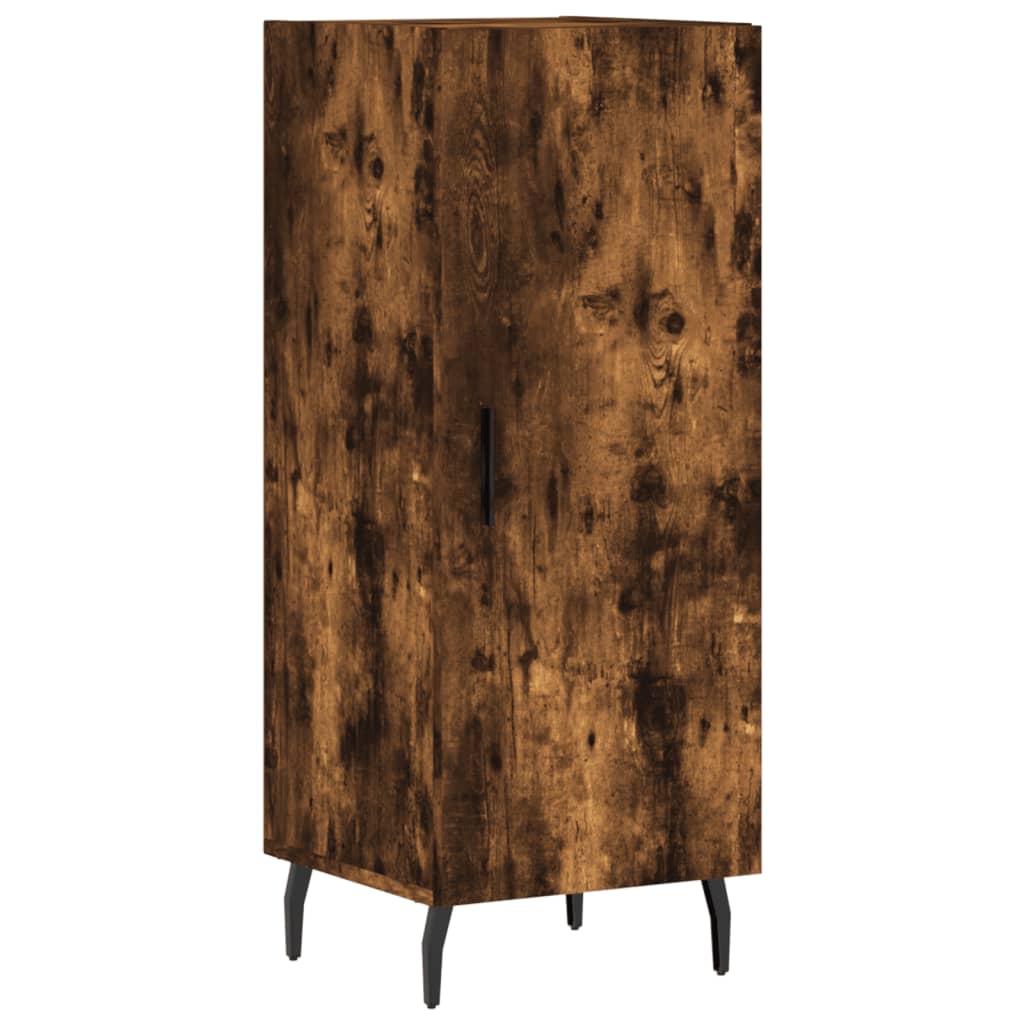 Buffet haut Chêne fumé 34,5x34x180 cm Bois d'ingénierie - XIOS
