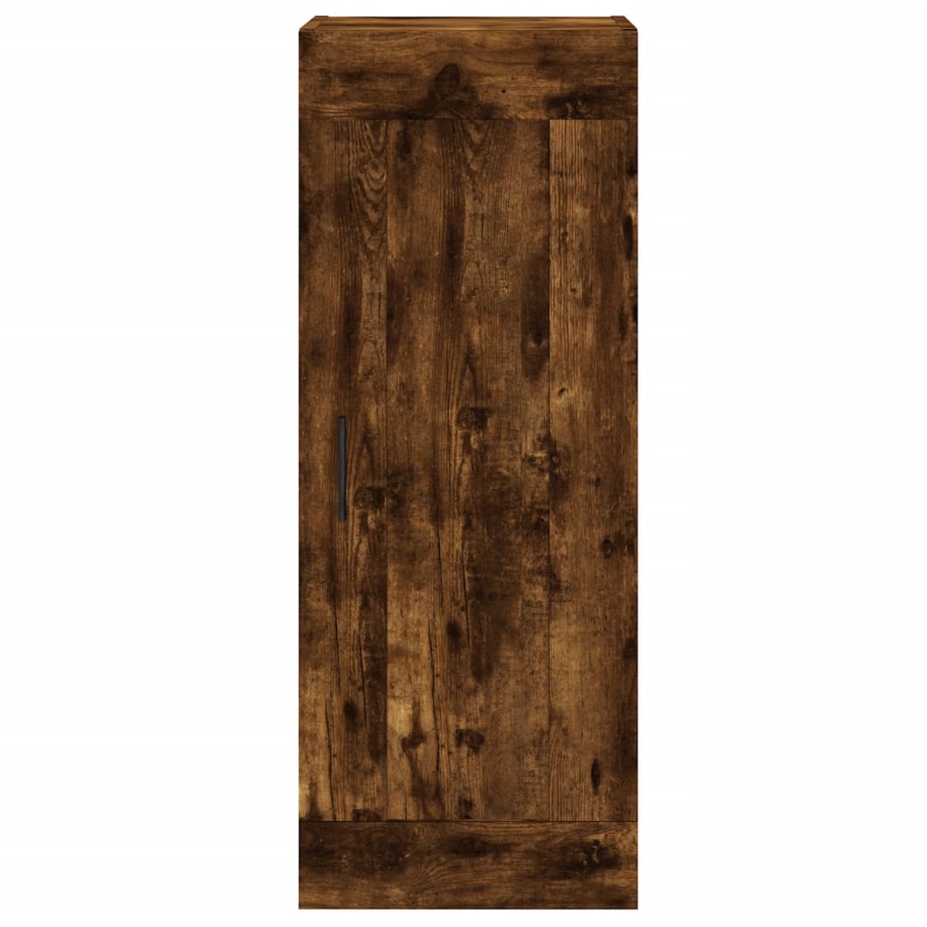 Buffet haut Chêne fumé 34,5x34x180 cm Bois d'ingénierie - XIOS