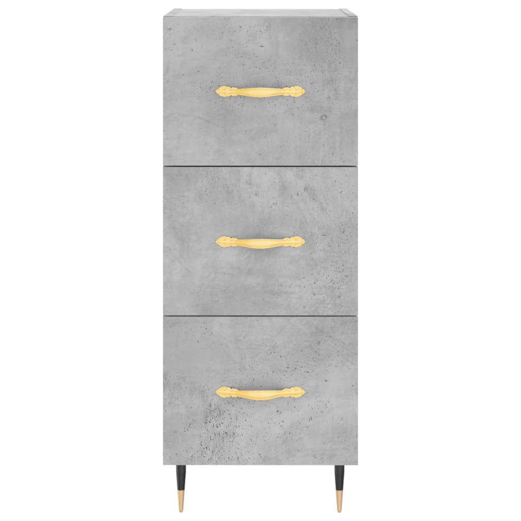 Buffet haut Gris béton 34,5x34x180 cm Bois d'ingénierie - XIOS
