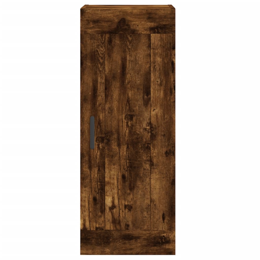 Buffet haut Chêne fumé 34,5x34x180 cm Bois d'ingénierie - XIOS