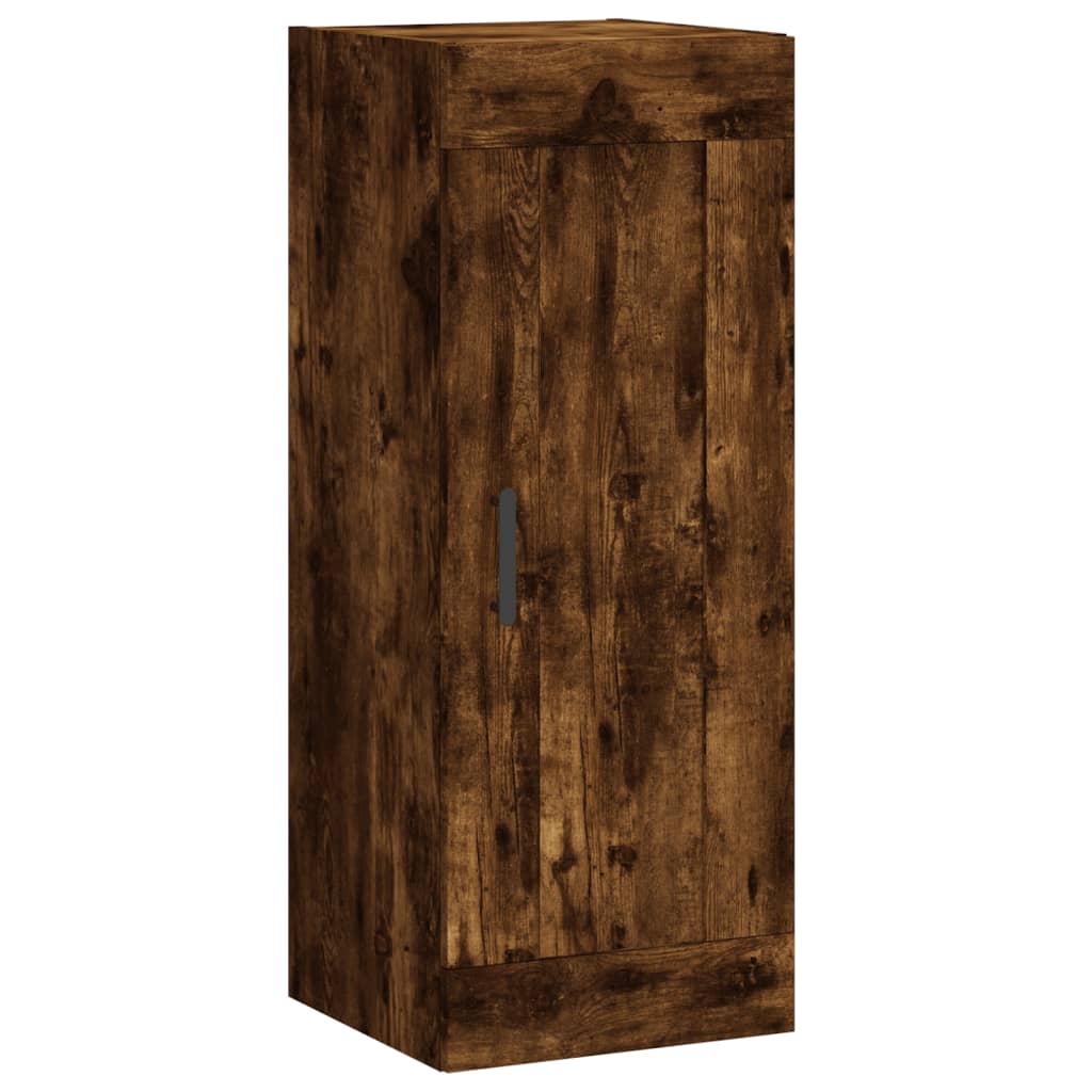 Buffet haut Chêne fumé 34,5x34x180 cm Bois d'ingénierie - XIOS