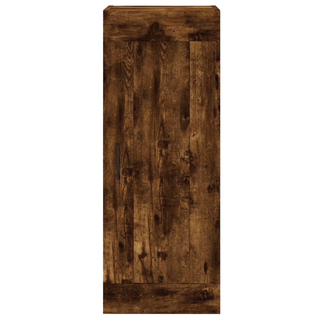 Buffet haut Chêne fumé 34,5x34x180 cm Bois d'ingénierie - XIOS