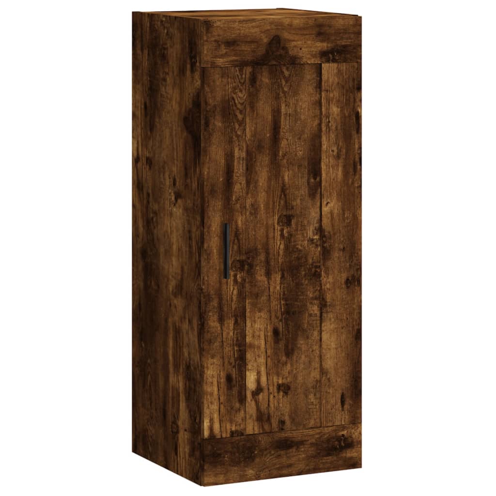 Buffet haut Chêne fumé 34,5x34x180 cm Bois d'ingénierie - XIOS