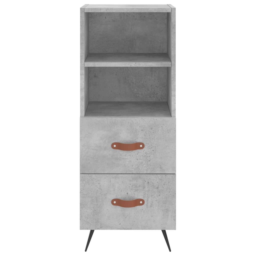 Buffet haut Gris béton 34,5x34x180 cm Bois d'ingénierie - XIOS