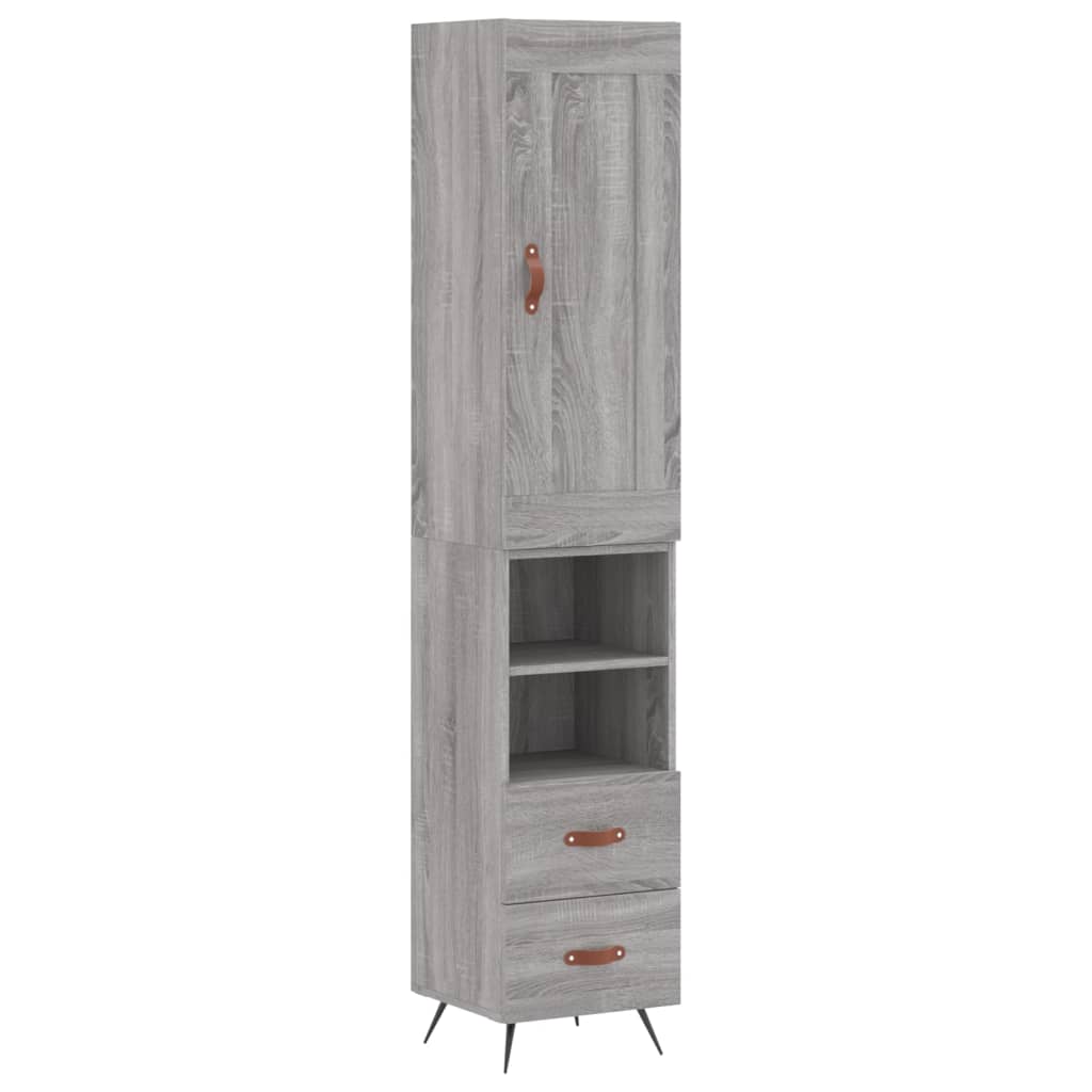 Buffet haut Sonoma gris 34,5x34x180 cm Bois d'ingénierie - XIOS
