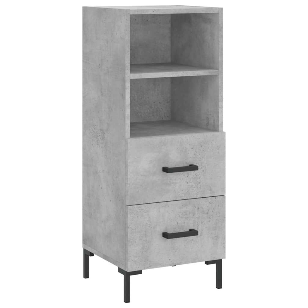 Buffet haut Gris béton 34,5x34x180 cm Bois d'ingénierie - XIOS