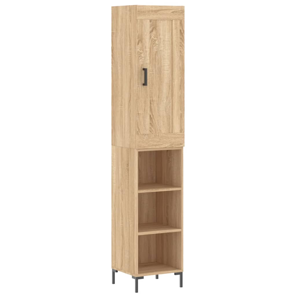 Buffet haut Chêne sonoma 34,5x34x180 cm Bois d'ingénierie - XIOS