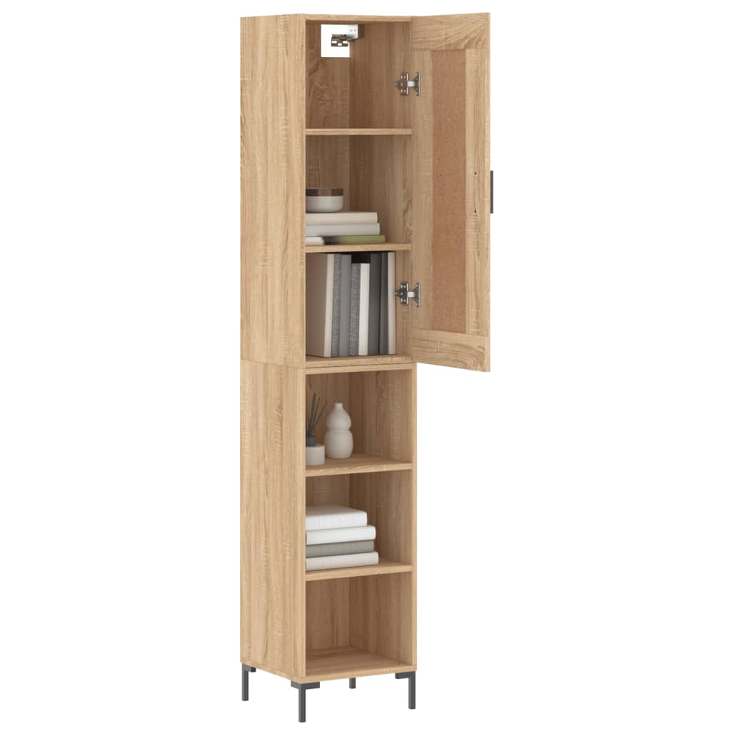 Buffet haut Chêne sonoma 34,5x34x180 cm Bois d'ingénierie - XIOS