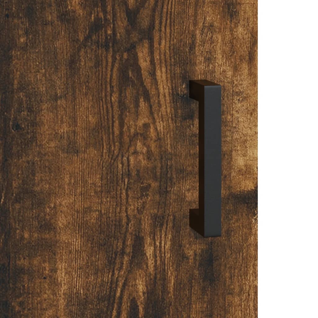 Buffet haut Chêne fumé 34,5x34x180 cm Bois d'ingénierie - XIOS