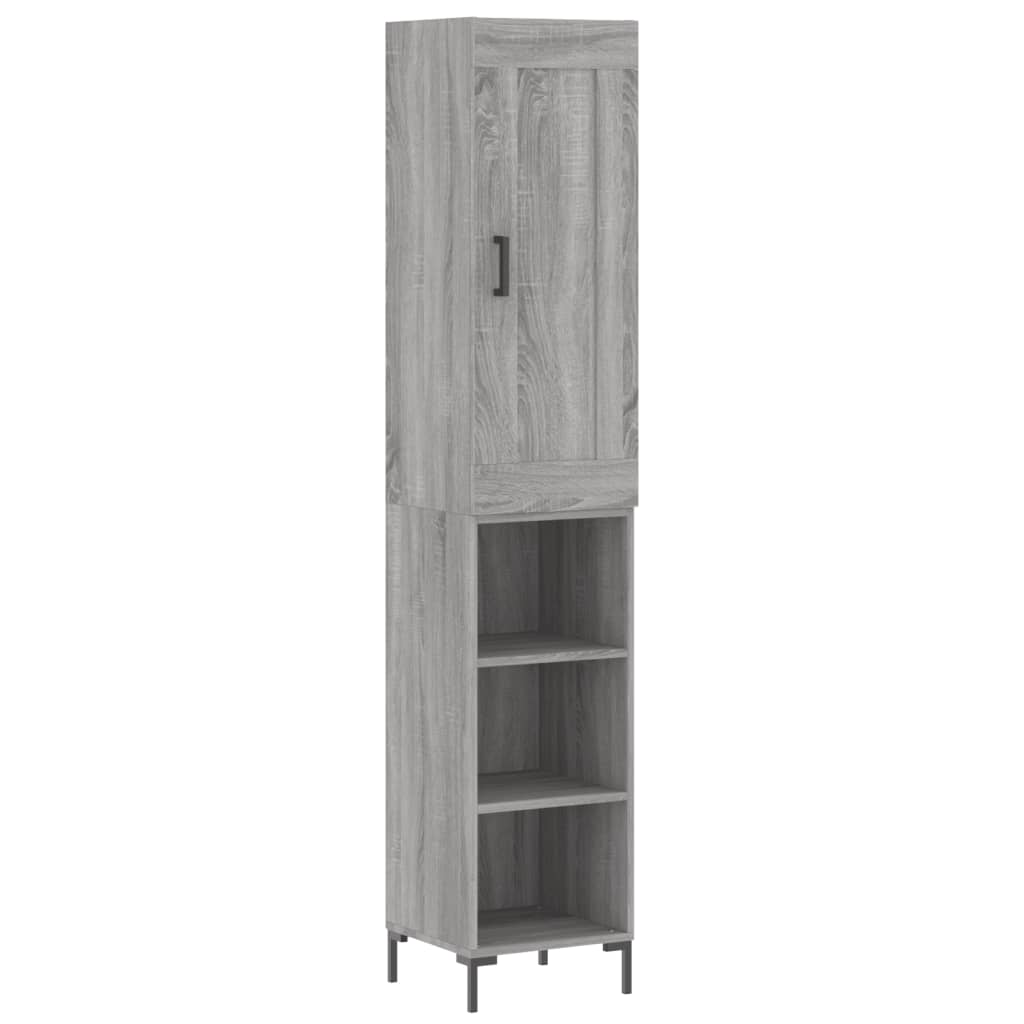 Buffet haut Sonoma gris 34,5x34x180 cm Bois d'ingénierie - XIOS