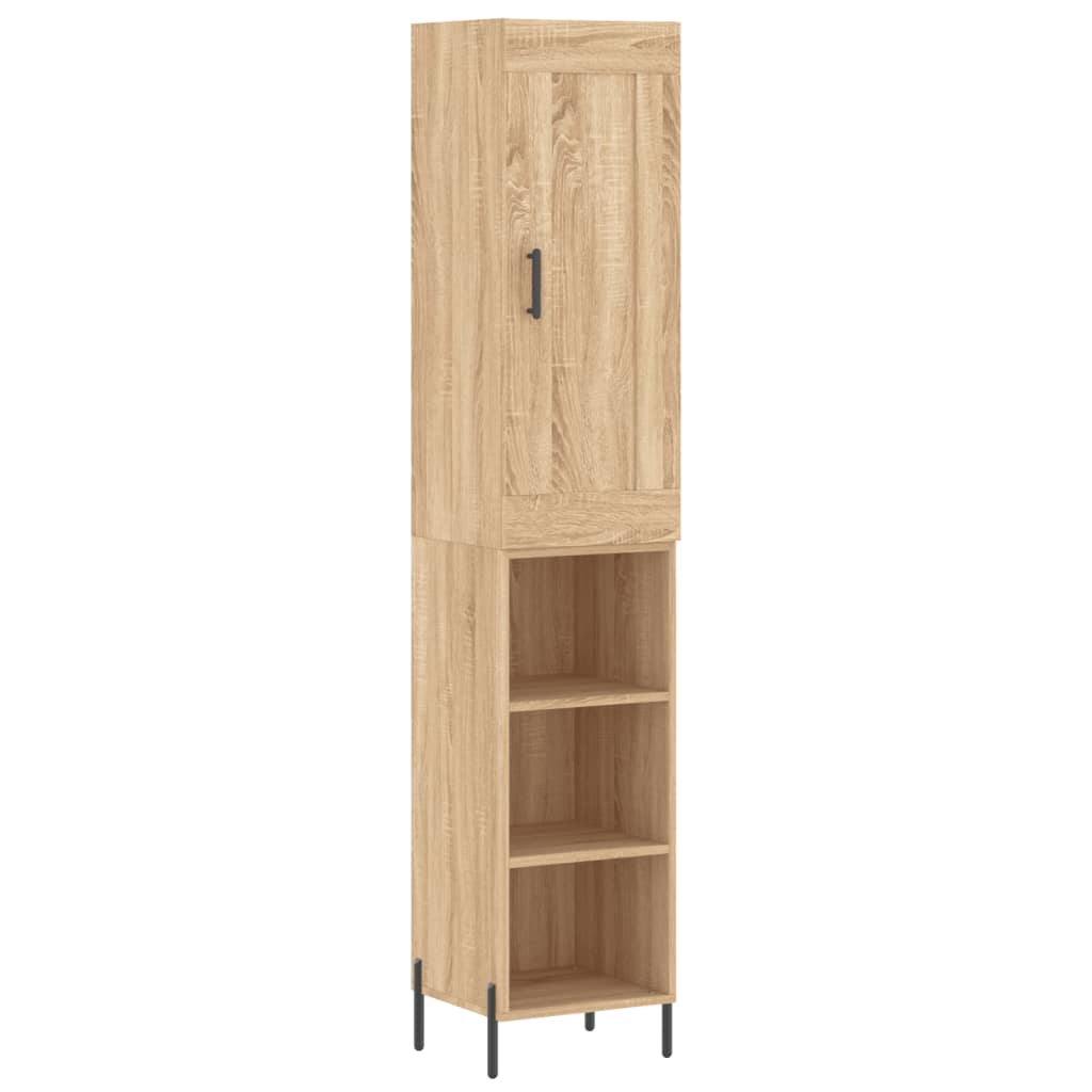 Buffet haut Chêne sonoma 34,5x34x180 cm Bois d'ingénierie - XIOS