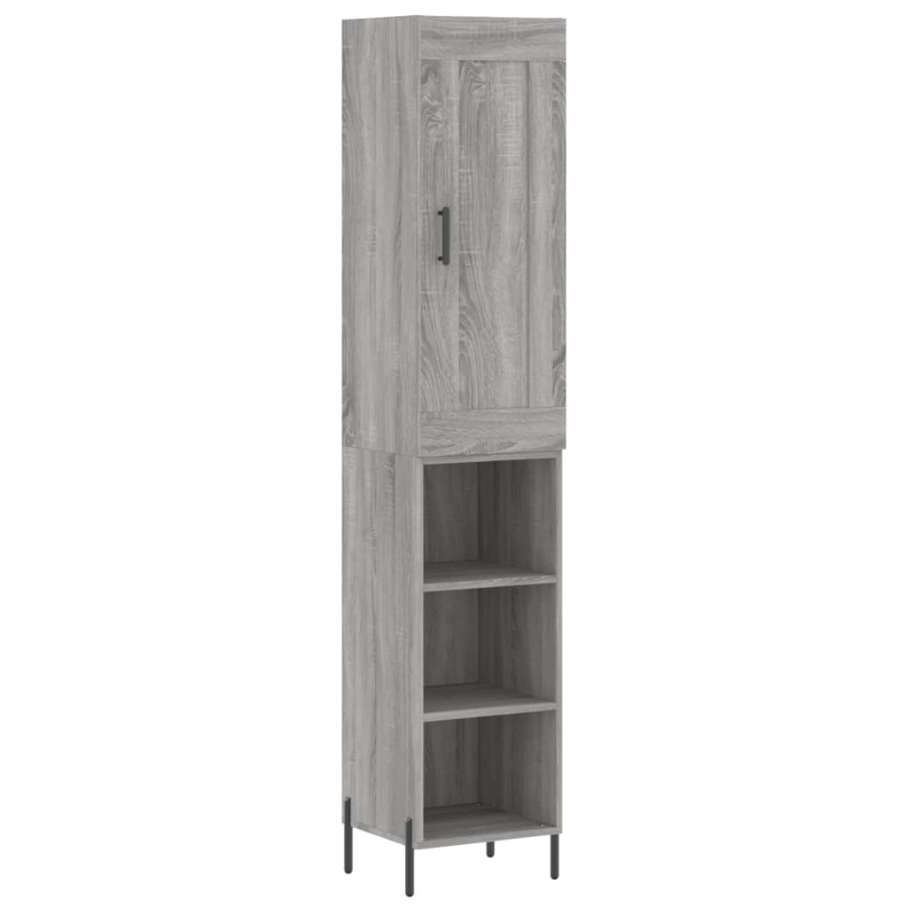 Buffet haut Sonoma gris 34,5x34x180 cm Bois d'ingénierie - XIOS