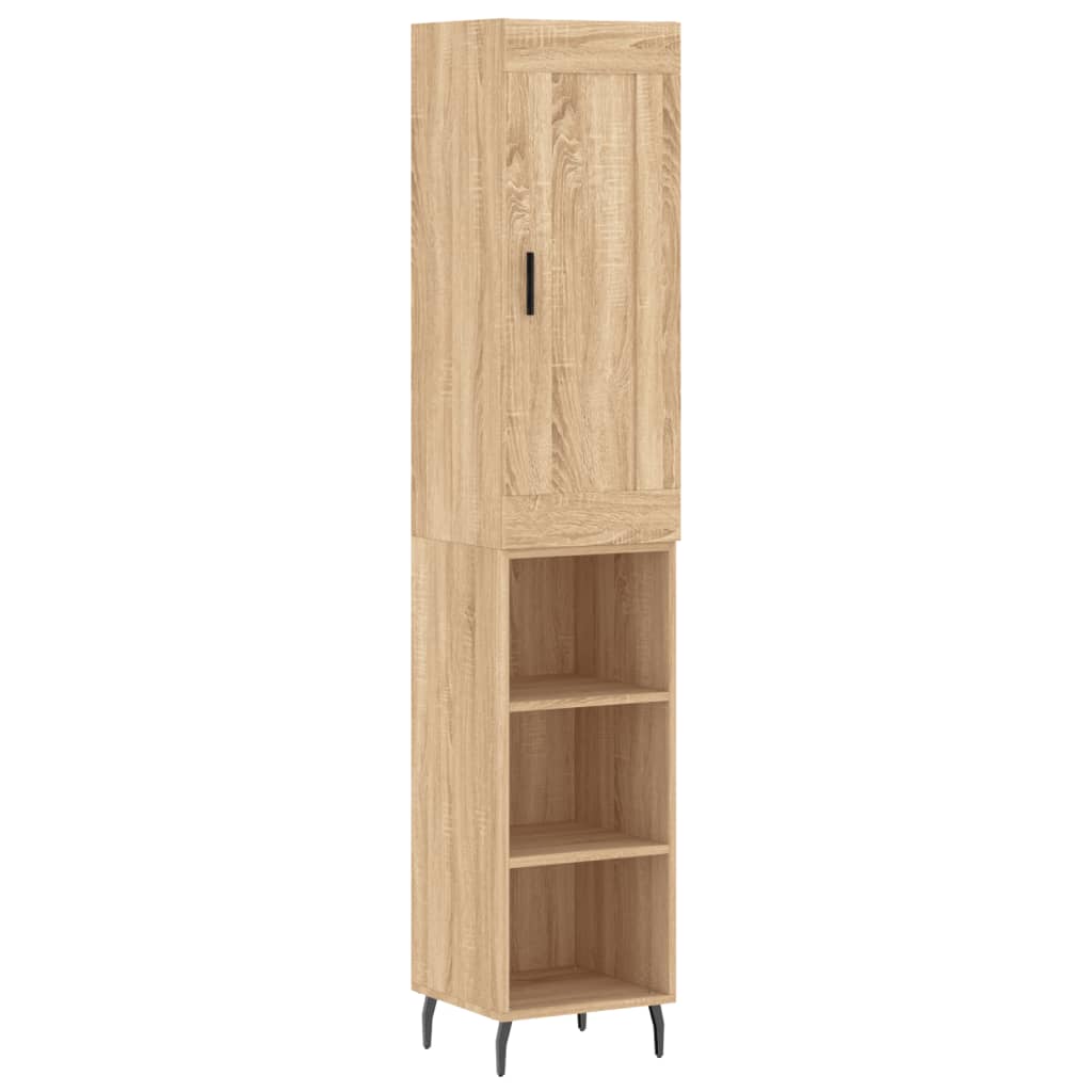 Buffet haut Chêne sonoma 34,5x34x180 cm Bois d'ingénierie - XIOS