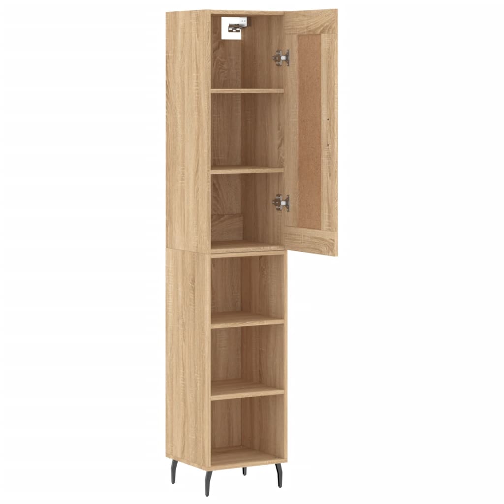 Buffet haut Chêne sonoma 34,5x34x180 cm Bois d'ingénierie - XIOS