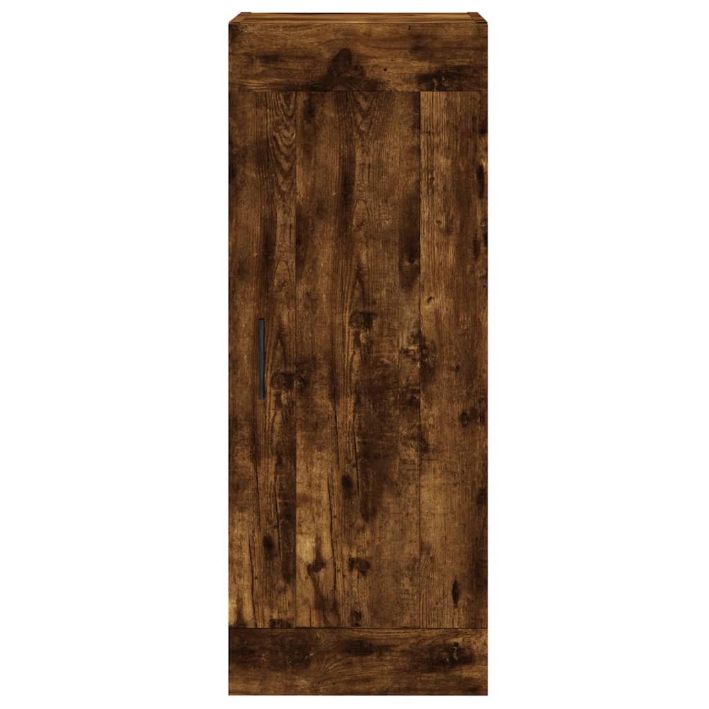 Buffet haut Chêne fumé 34,5x34x180 cm Bois d'ingénierie - XIOS