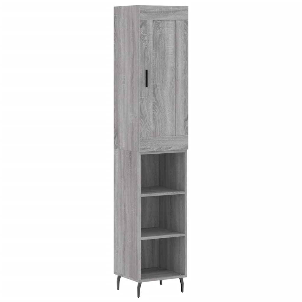 Buffet haut Sonoma gris 34,5x34x180 cm Bois d'ingénierie - XIOS