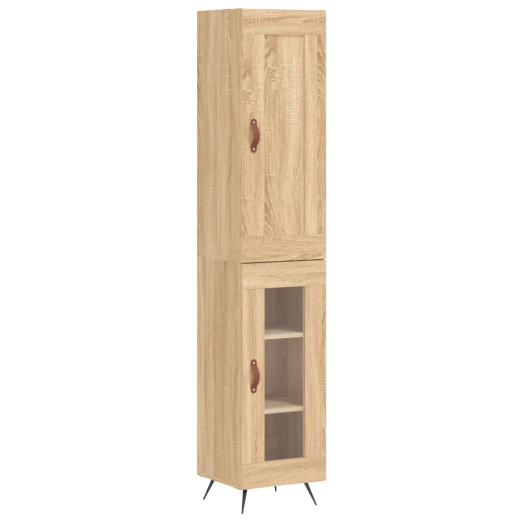 Buffet haut Chêne sonoma 34,5x34x180 cm Bois d'ingénierie - XIOS