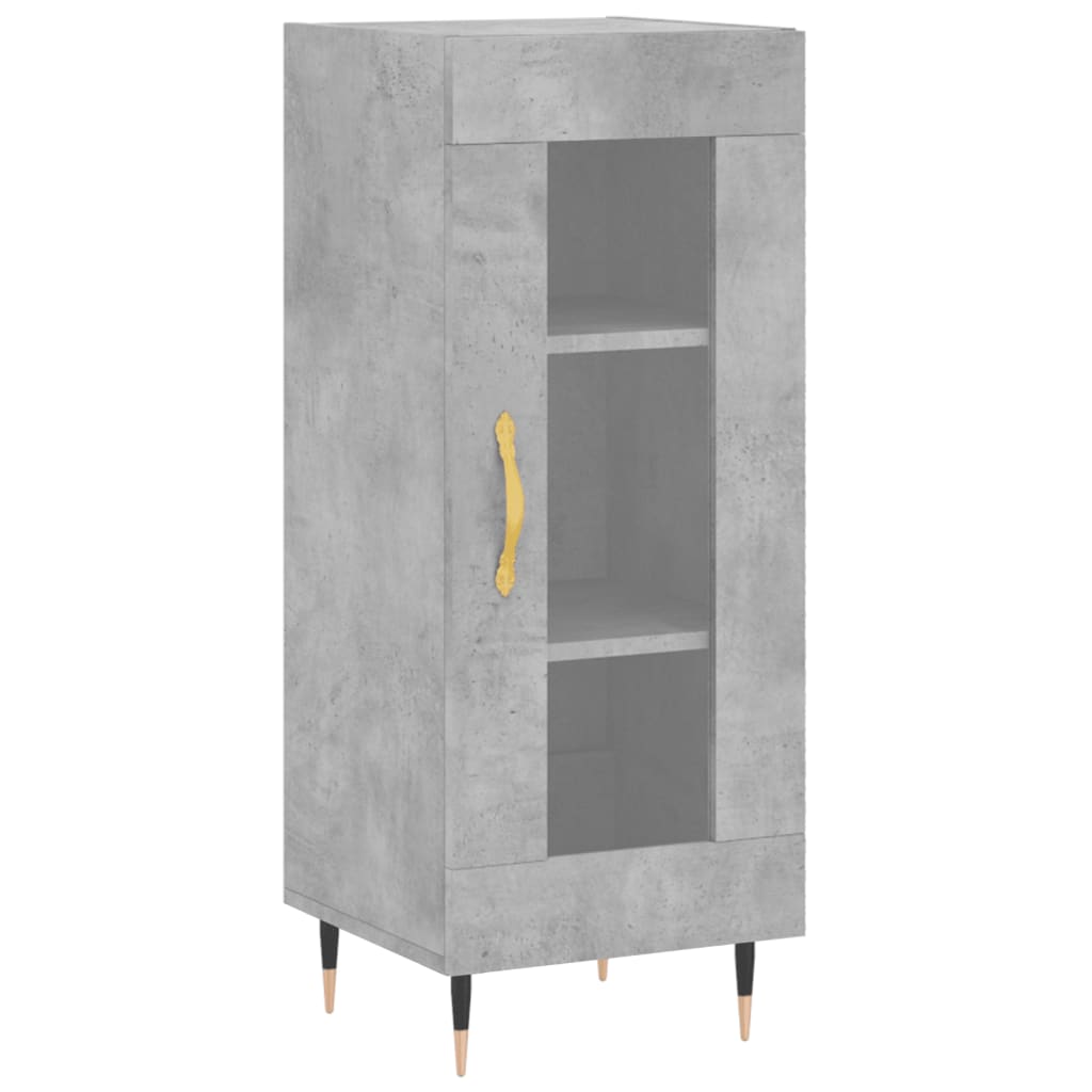Buffet haut Gris béton 34,5x34x180 cm Bois d'ingénierie - XIOS