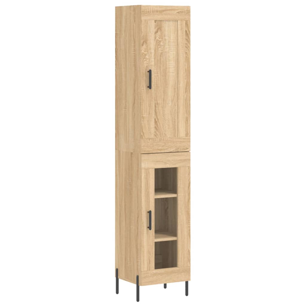 Buffet haut Chêne sonoma 34,5x34x180 cm Bois d'ingénierie - XIOS