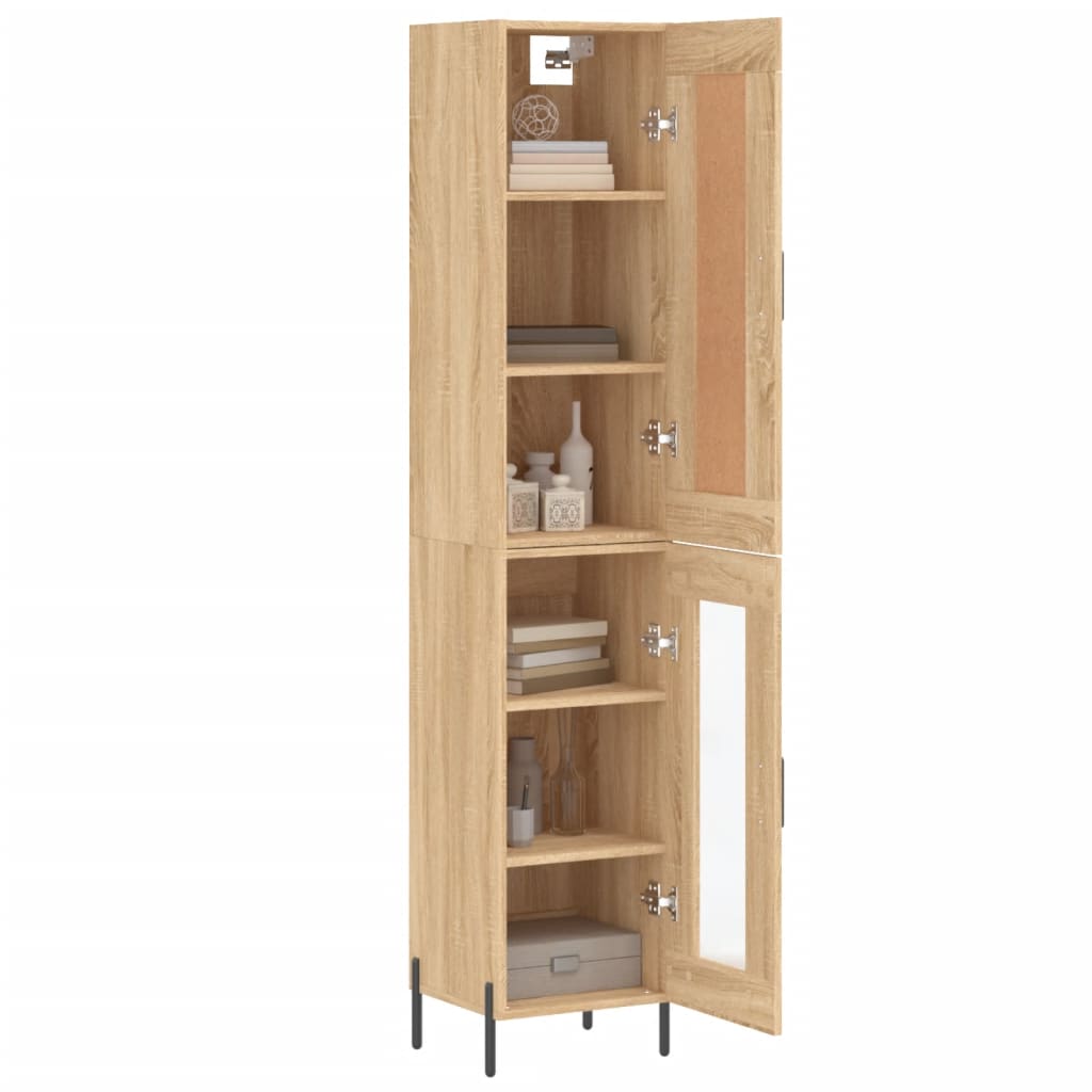 Buffet haut Chêne sonoma 34,5x34x180 cm Bois d'ingénierie - XIOS