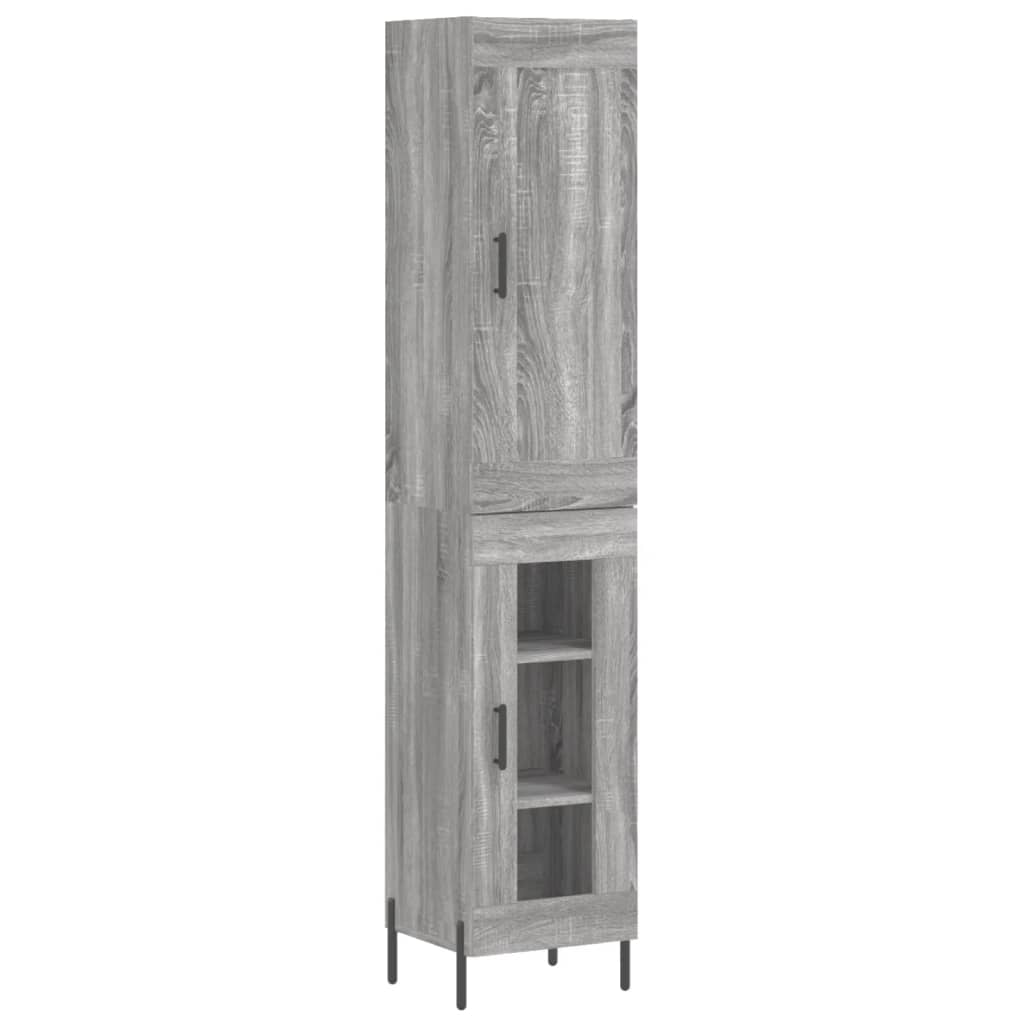Buffet haut Sonoma gris 34,5x34x180 cm Bois d'ingénierie - XIOS