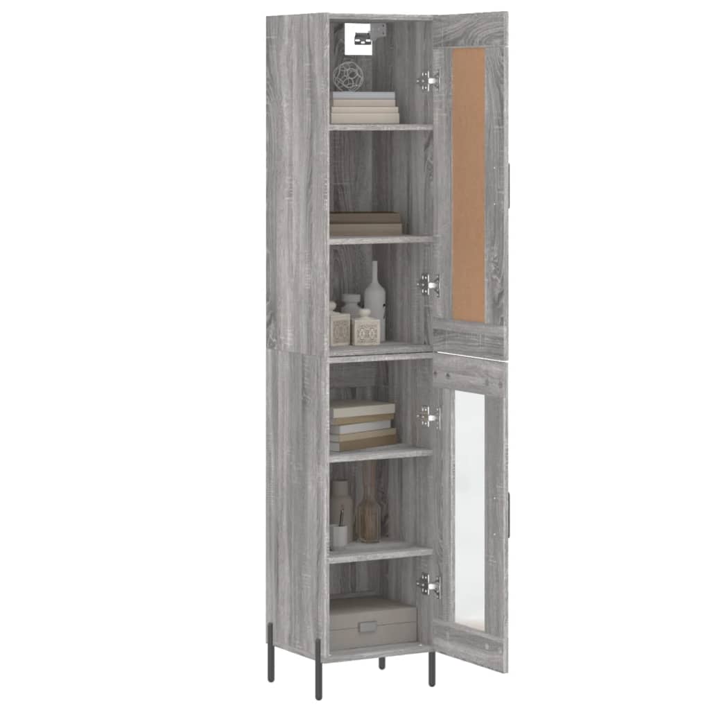 Buffet haut Sonoma gris 34,5x34x180 cm Bois d'ingénierie - XIOS