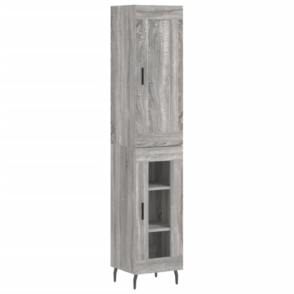 Buffet haut Sonoma gris 34,5x34x180 cm Bois d'ingénierie - XIOS
