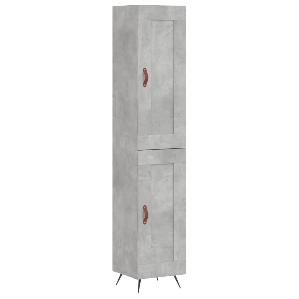 Buffet haut Gris béton 34,5x34x180 cm Bois d'ingénierie - XIOS