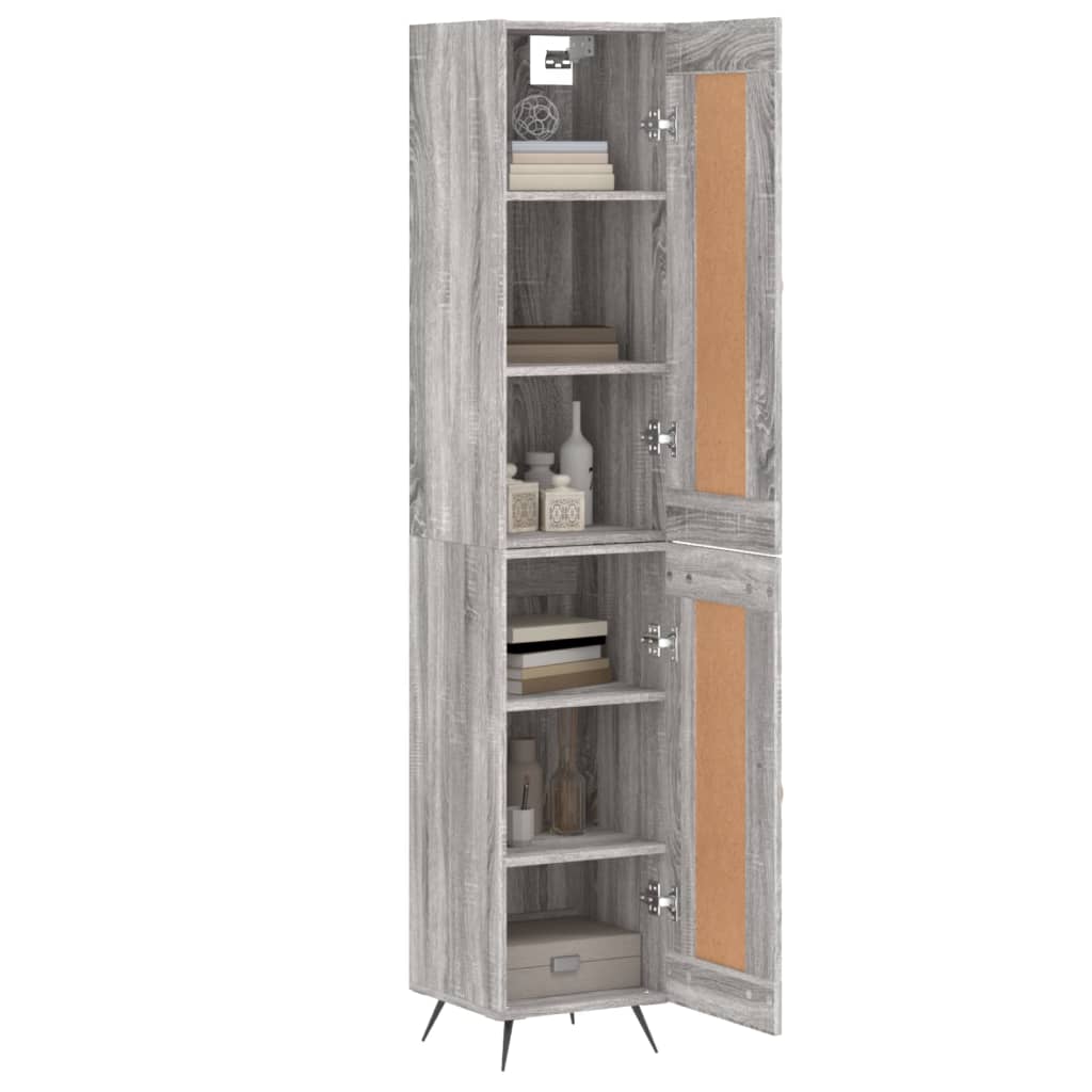 Buffet haut Sonoma gris 34,5x34x180 cm Bois d'ingénierie - XIOS