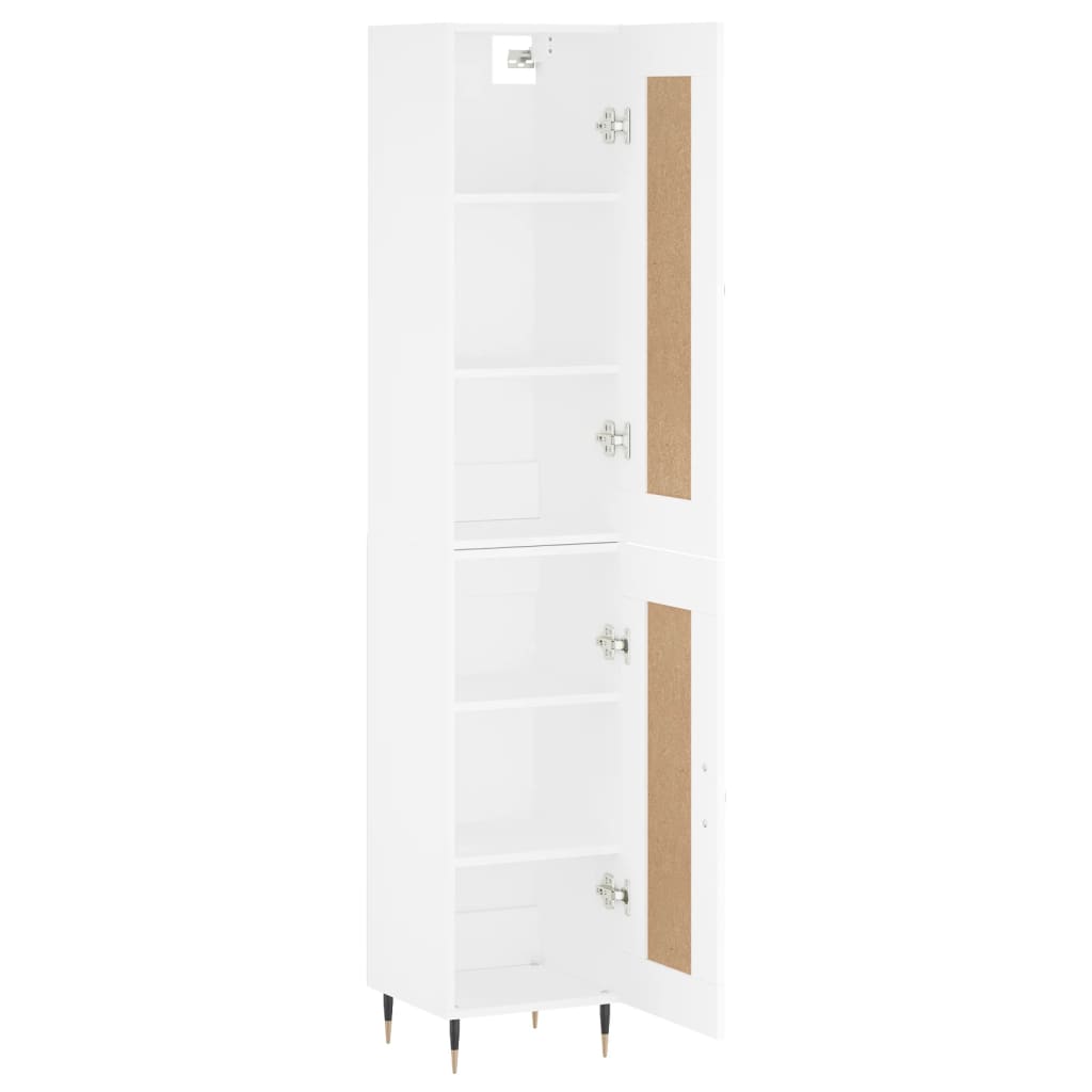 Buffet haut Blanc 34,5x34x180 cm Bois d'ingénierie - XIOS